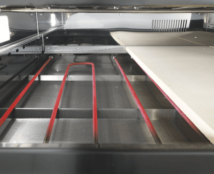 Pizza deck oven heating elements