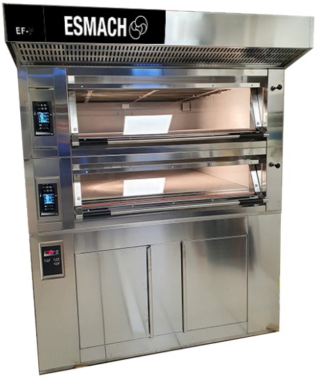 Esmach modular deck oven with proofing chamber